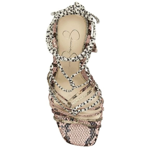 JESSICA SIMPSON WOMEN'S MALAYE BLOCK WRAP-UP SANDALS G1 - Picture 2 of 16